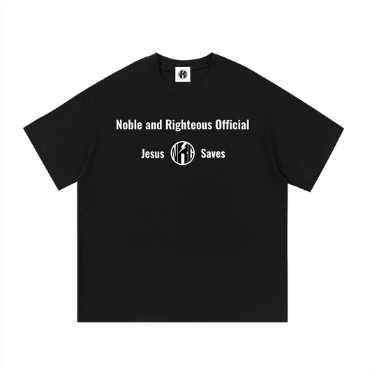 Black 'Jesus Saves' T-Shirt