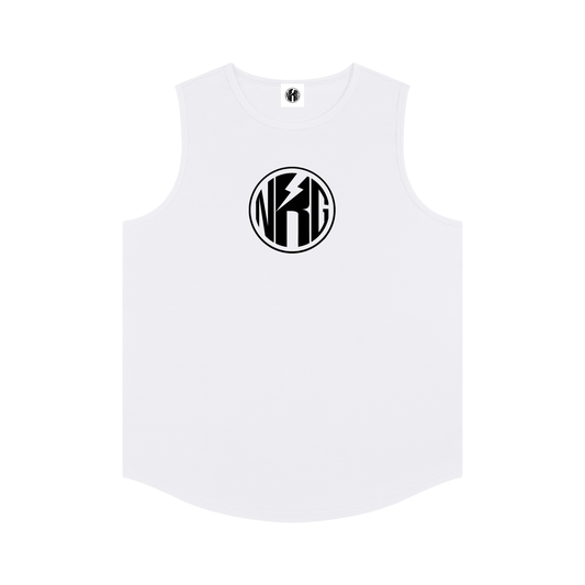 White 'Logo' Tank Top