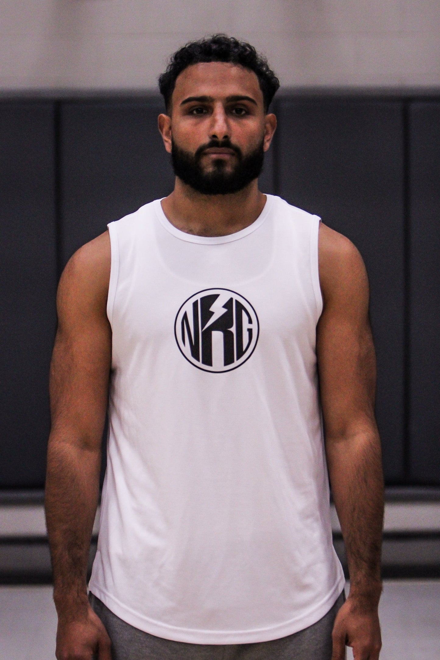 White 'Logo' Tank Top