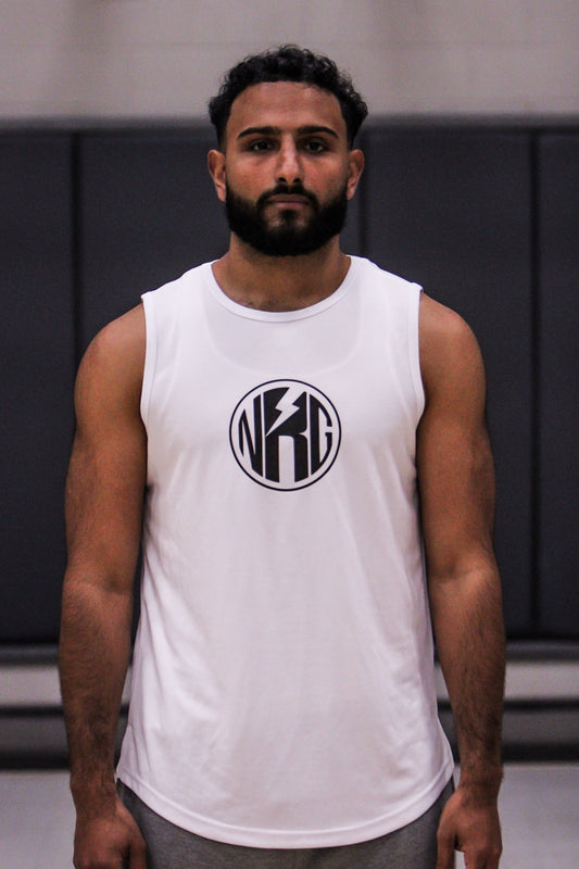 White 'Logo' Tank Top