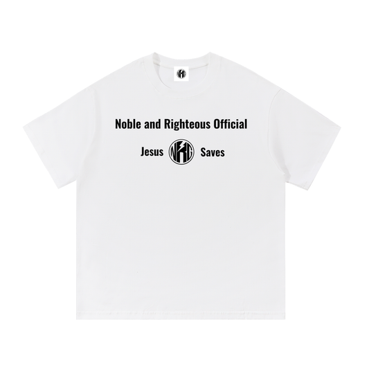 White 'Jesus Saves' T-Shirt